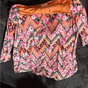 Floral Chevron Women's Top
